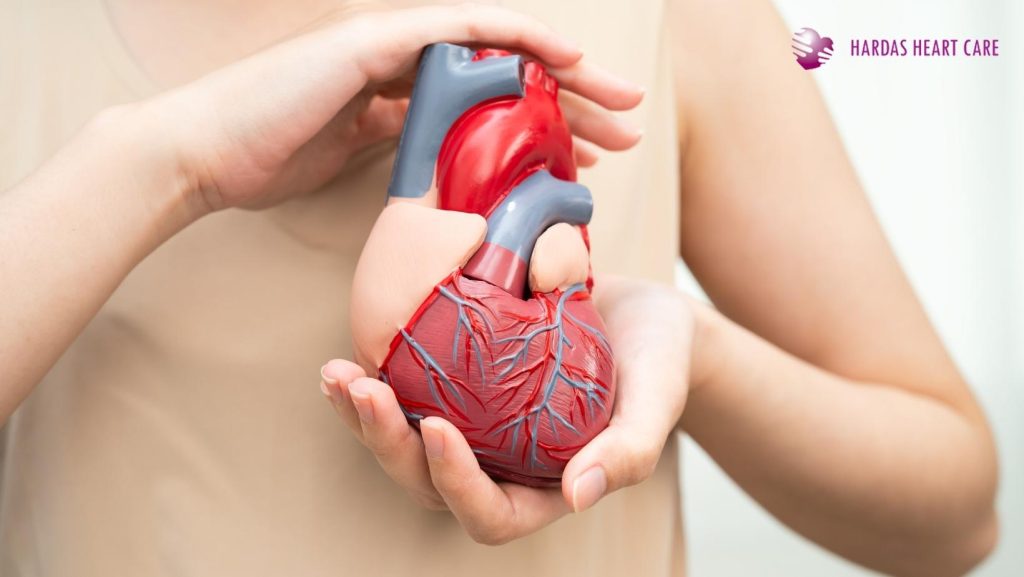 Heart specialist consulting a patient in a modern cardiac clinic