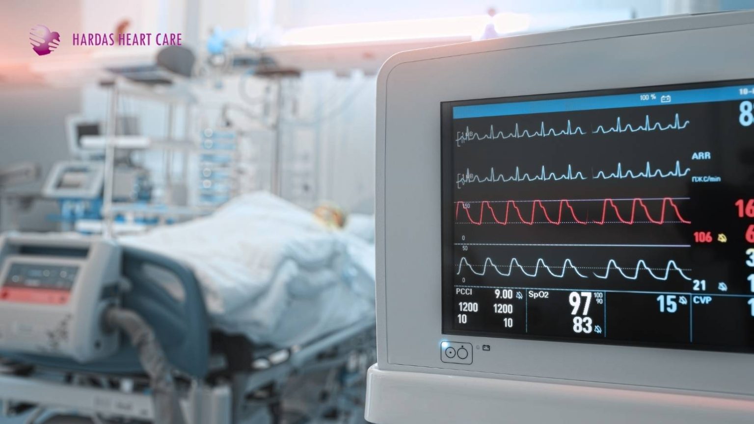 Intensive Care Unit monitoring equipment and patient