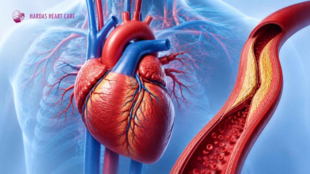 Cardiologist consulting heart patient about non-surgical heart blockage treatment and valve disease care in Pune
